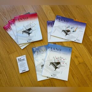 Piano Adventures level 1,2,3 theory, lesson and performance + bonus flashcards